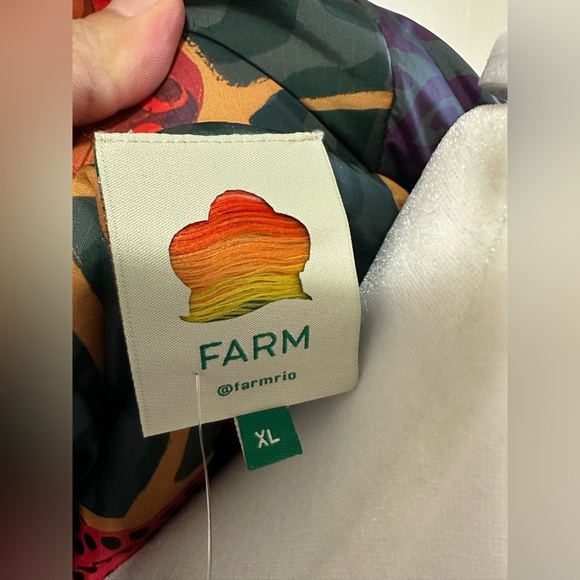 Farm Rio Cool Leopard Print Reversible Puffer Jacket Size XL - Picture 11 of 11